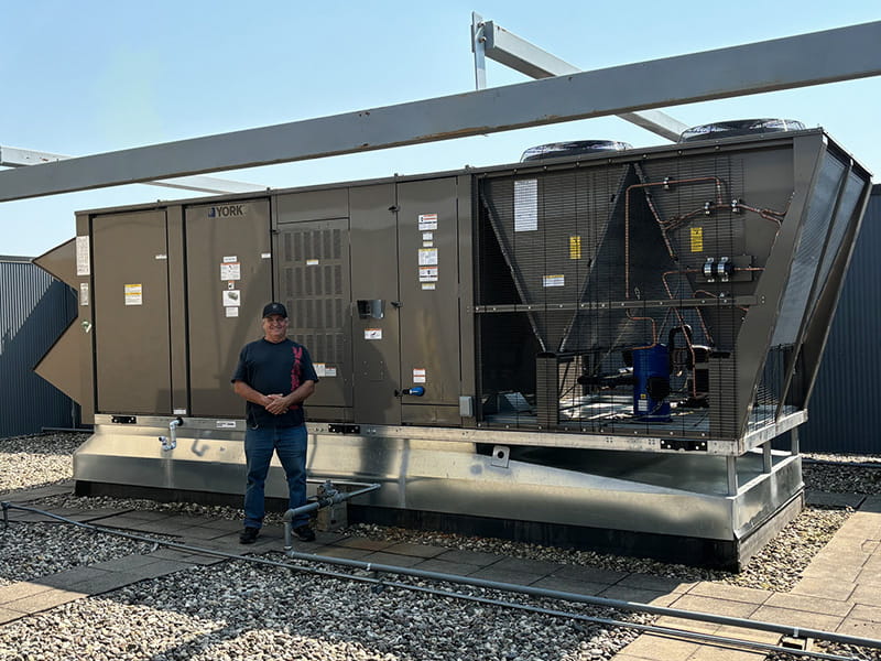 large outoor commercial system installed by charity heating and cooling